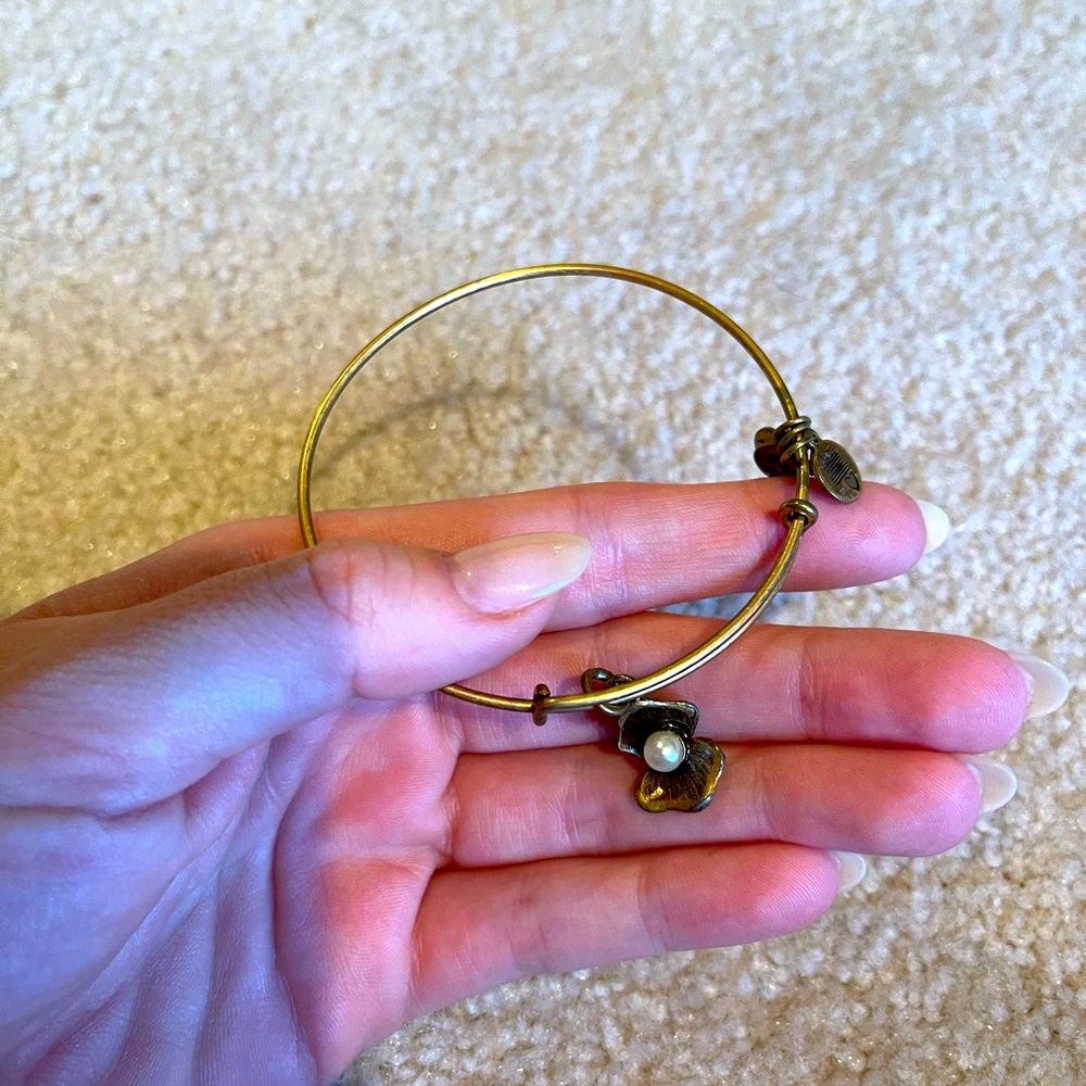 ALEX and ANI gold oyster bangle
